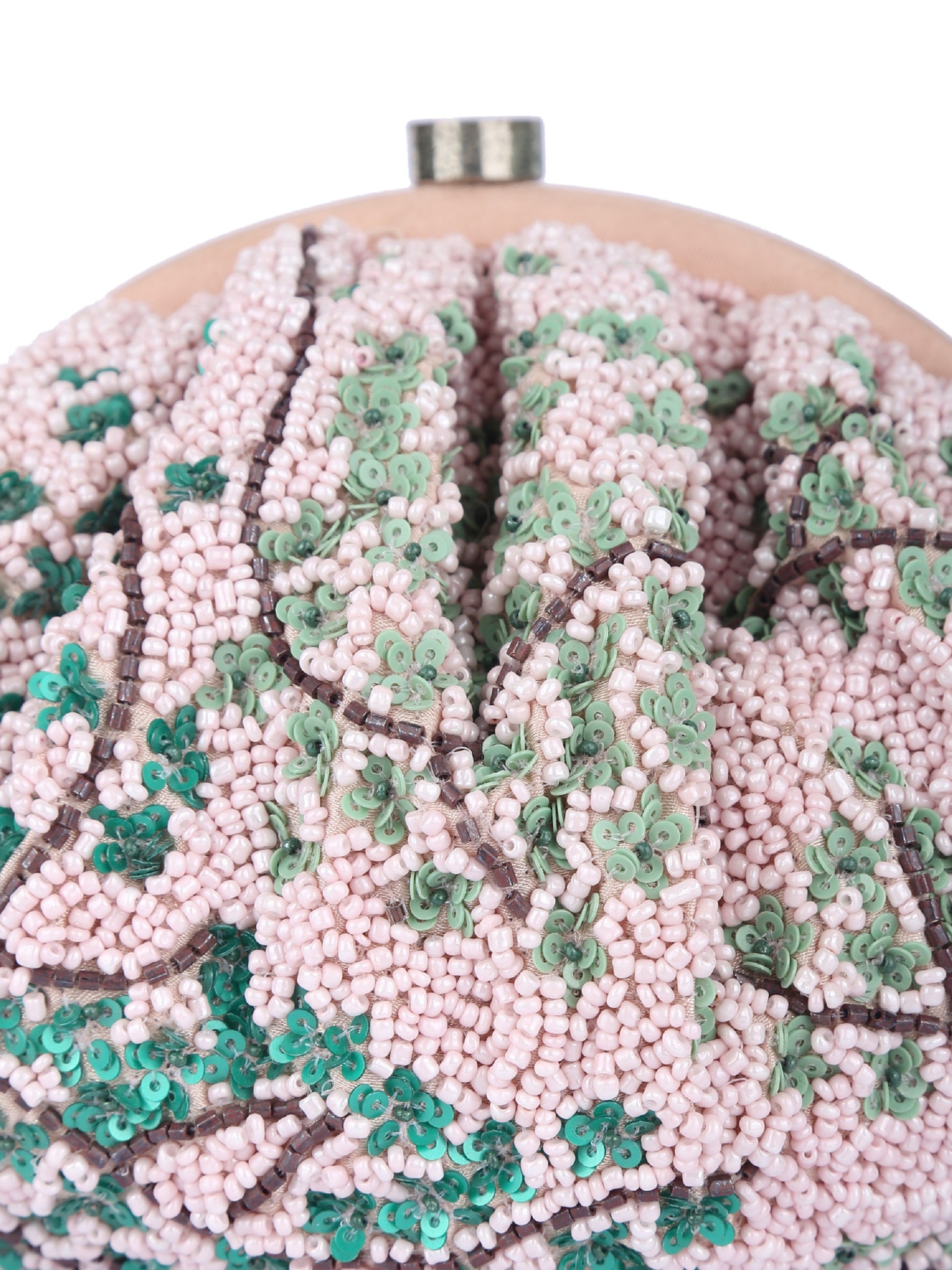 Pink Beaded Embroidered Potli Clutch Potli Clutches
