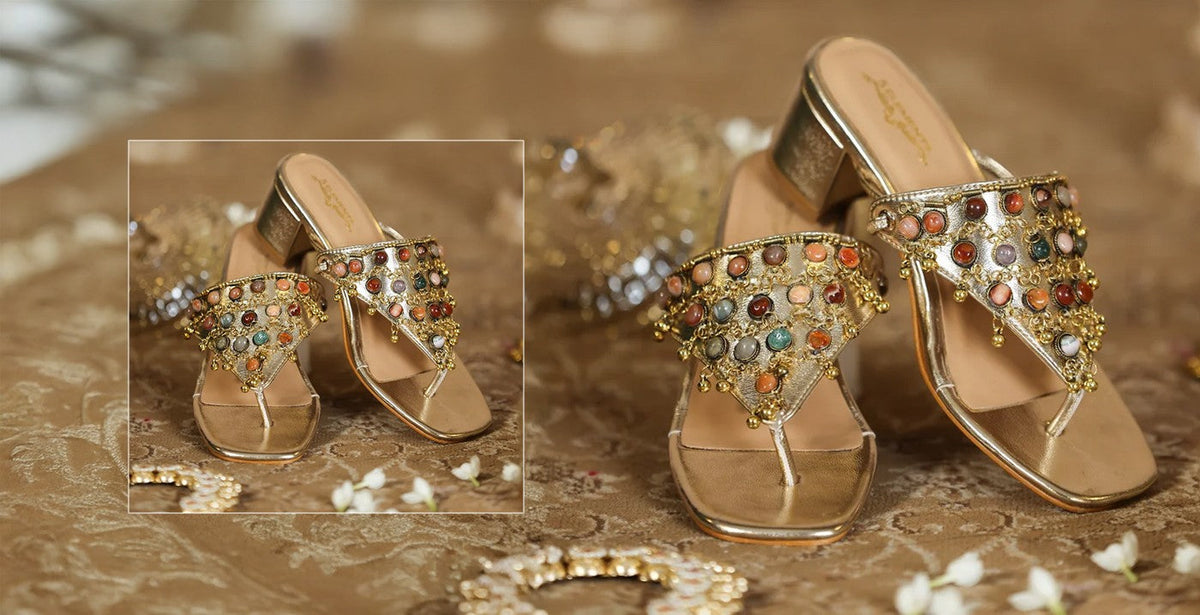 Festive ethnic heels for sarees, lehengas and suits by 5 Elements