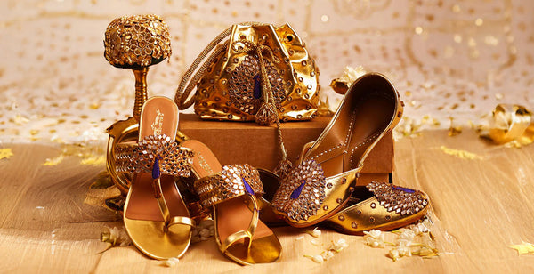 Bridal Combos: Stylish Jutti, Heels & Potli Sets for Your Big Day