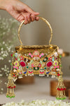 Meenakari Gold Clutch image 1