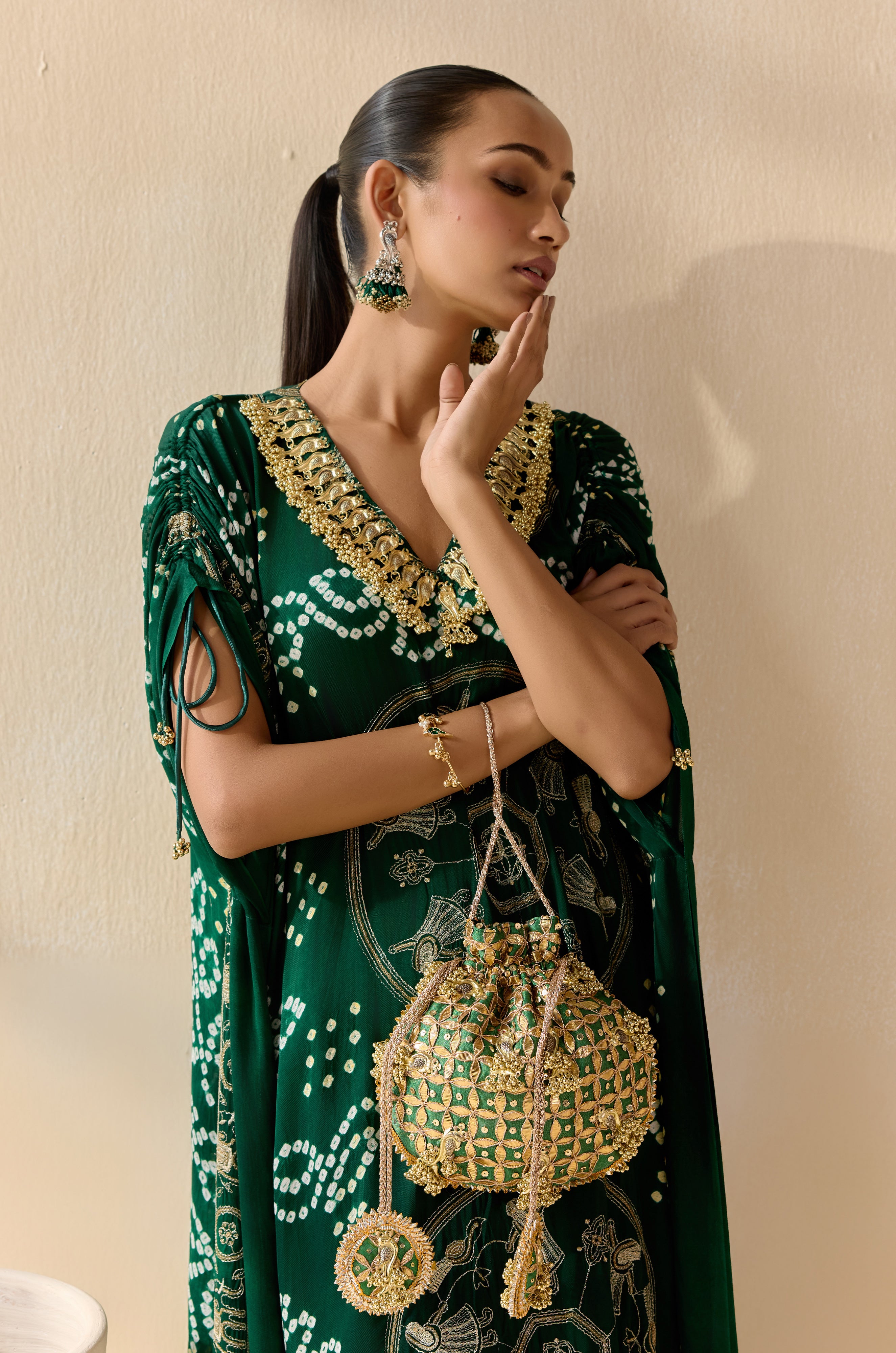 Rasika Green (Kaftan)