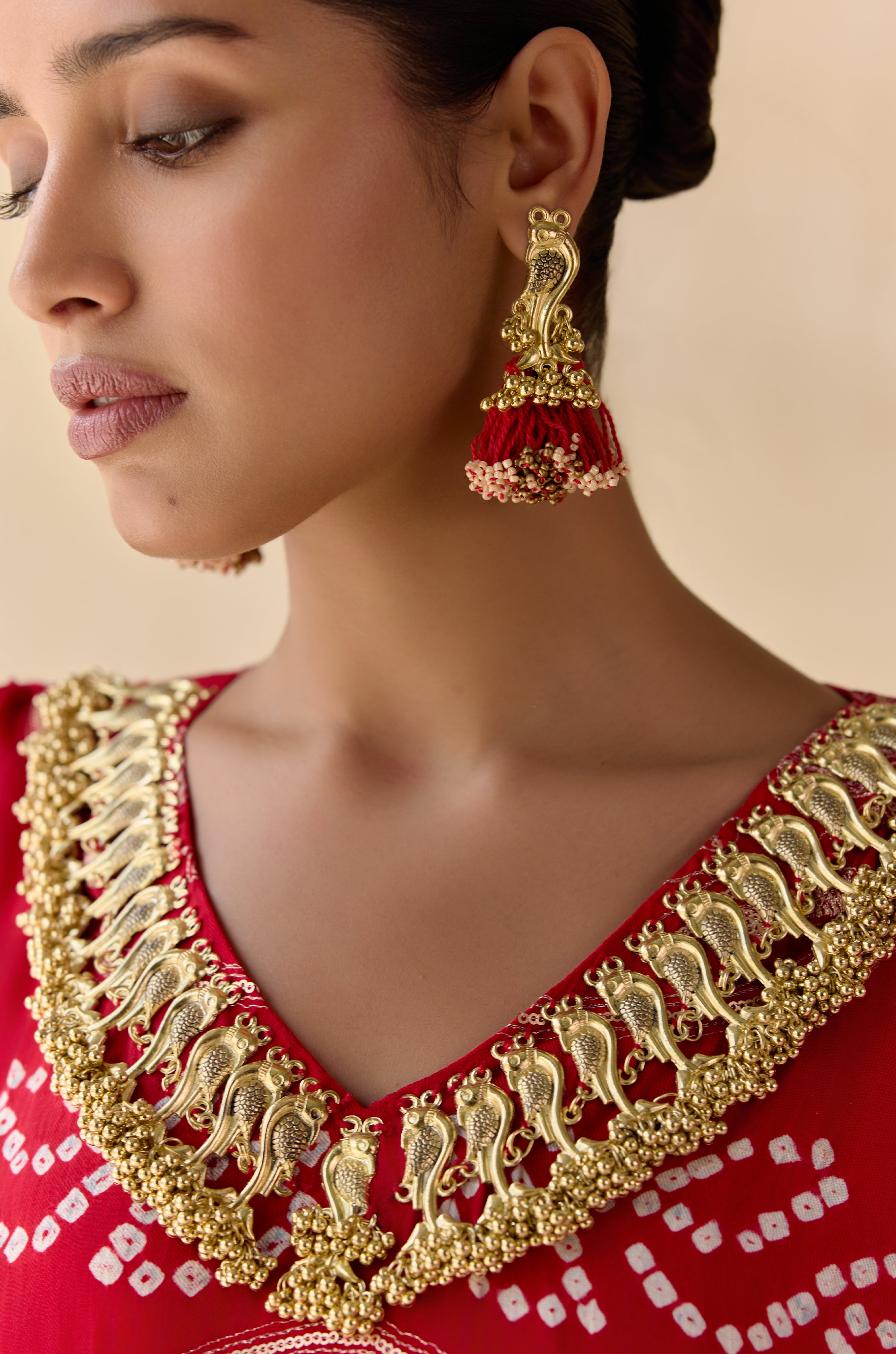 Neelanshi Red (Kaftan)