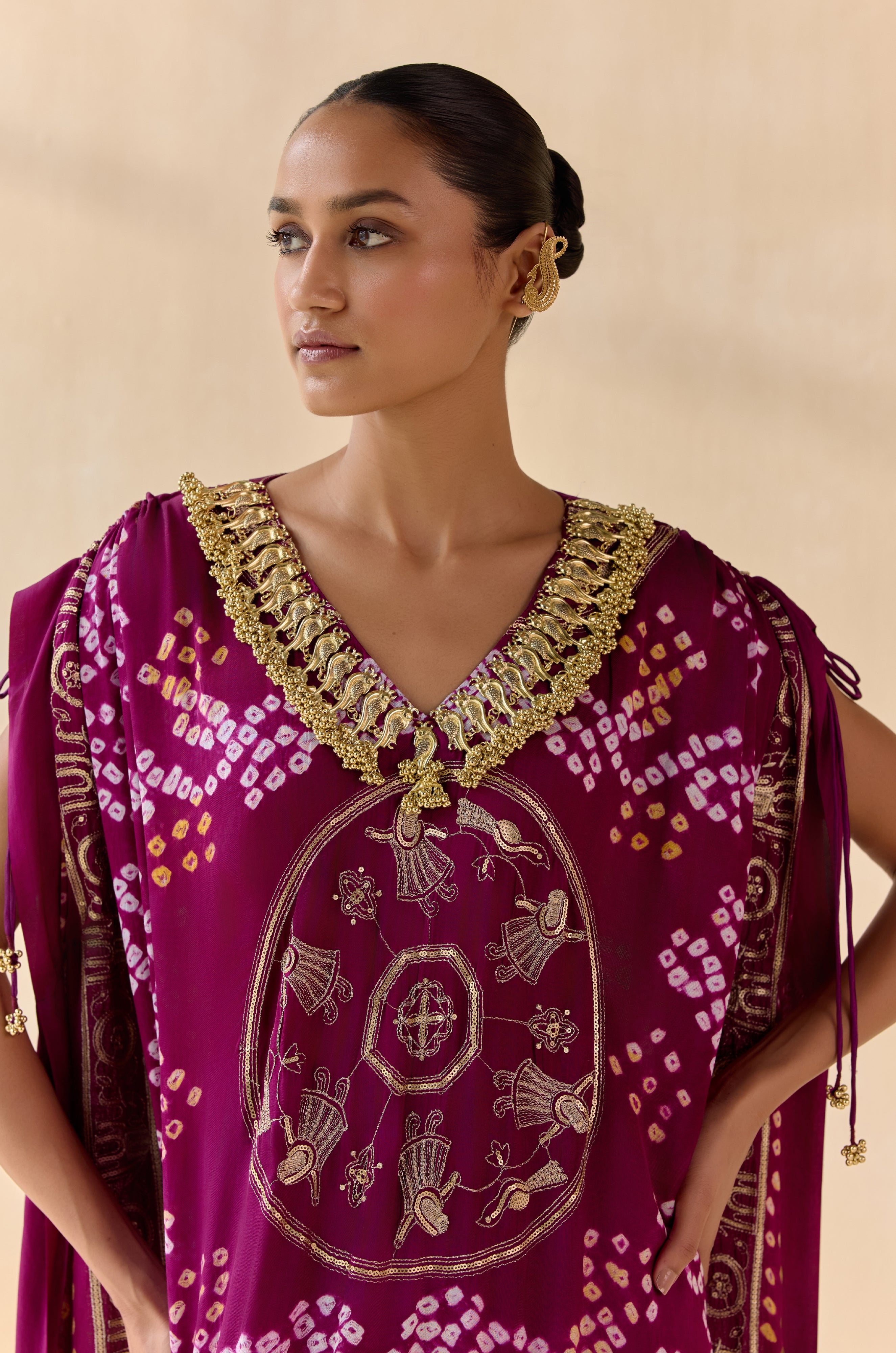 Neelanshi purple (Kaftan)