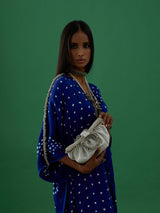 Shalimar Silver Clutches & Vamika White Potli