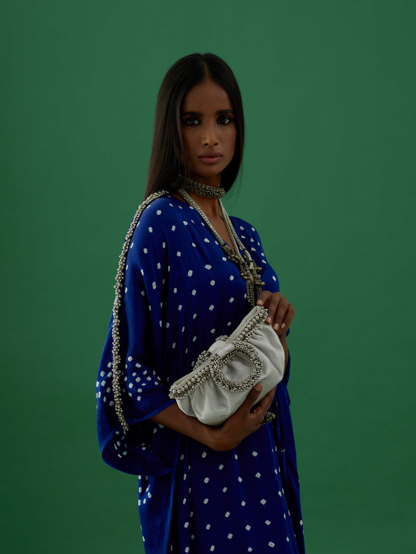Shalimar Silver Clutches & Vamika White Potli