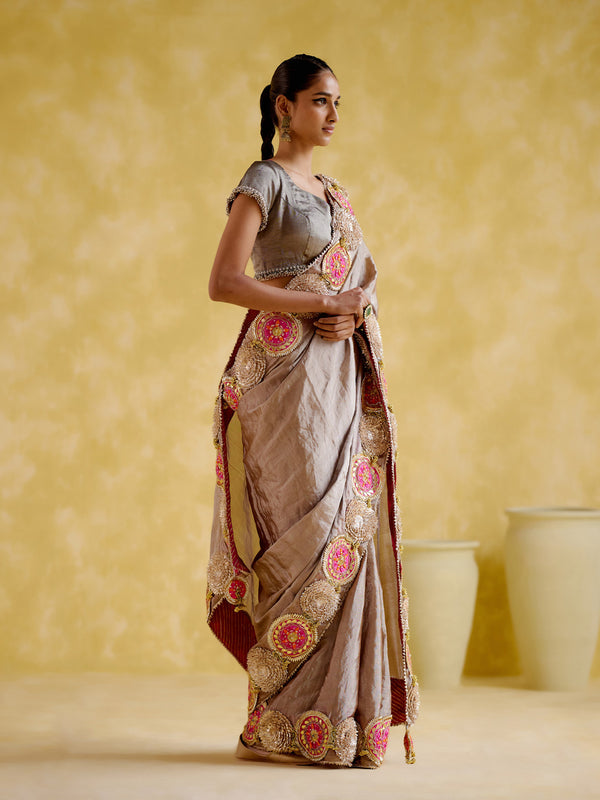 Dityaa Silver Saree