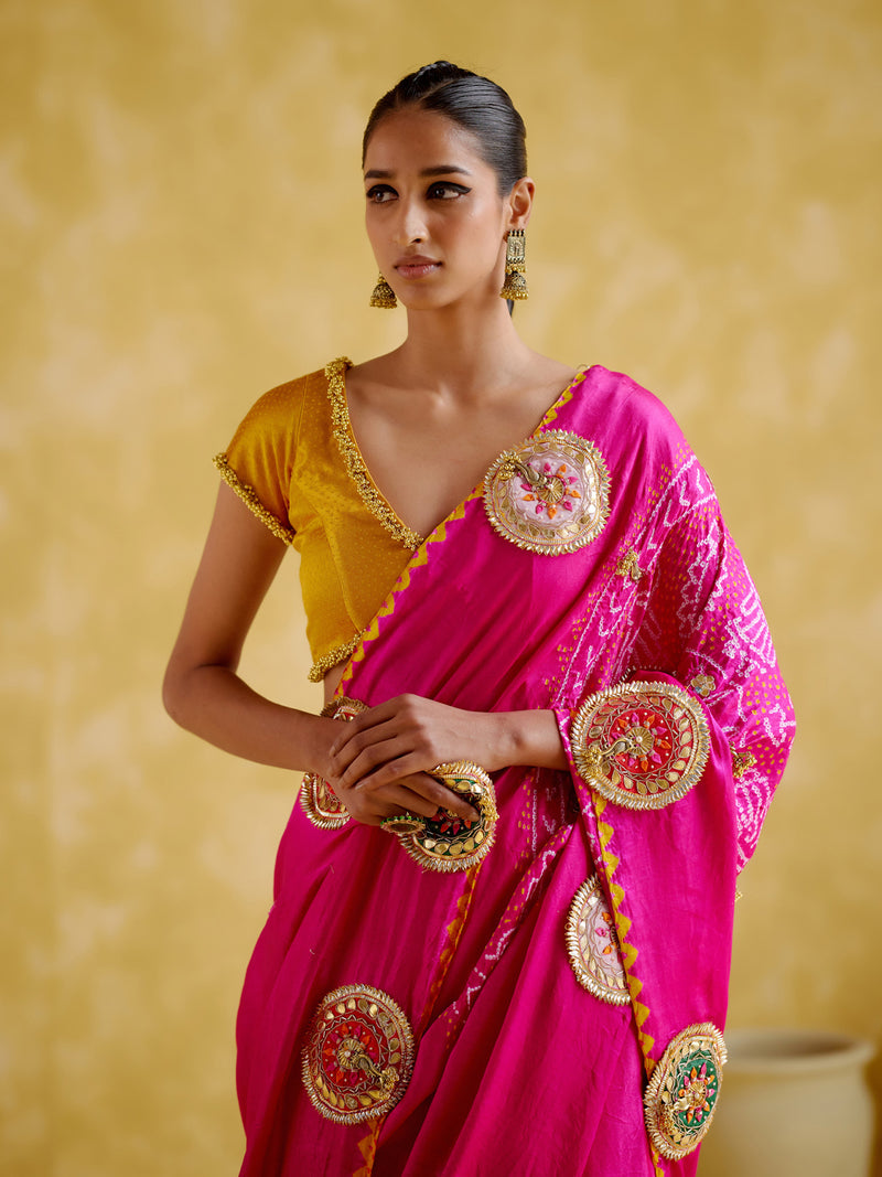 Dityaa Pink Saree