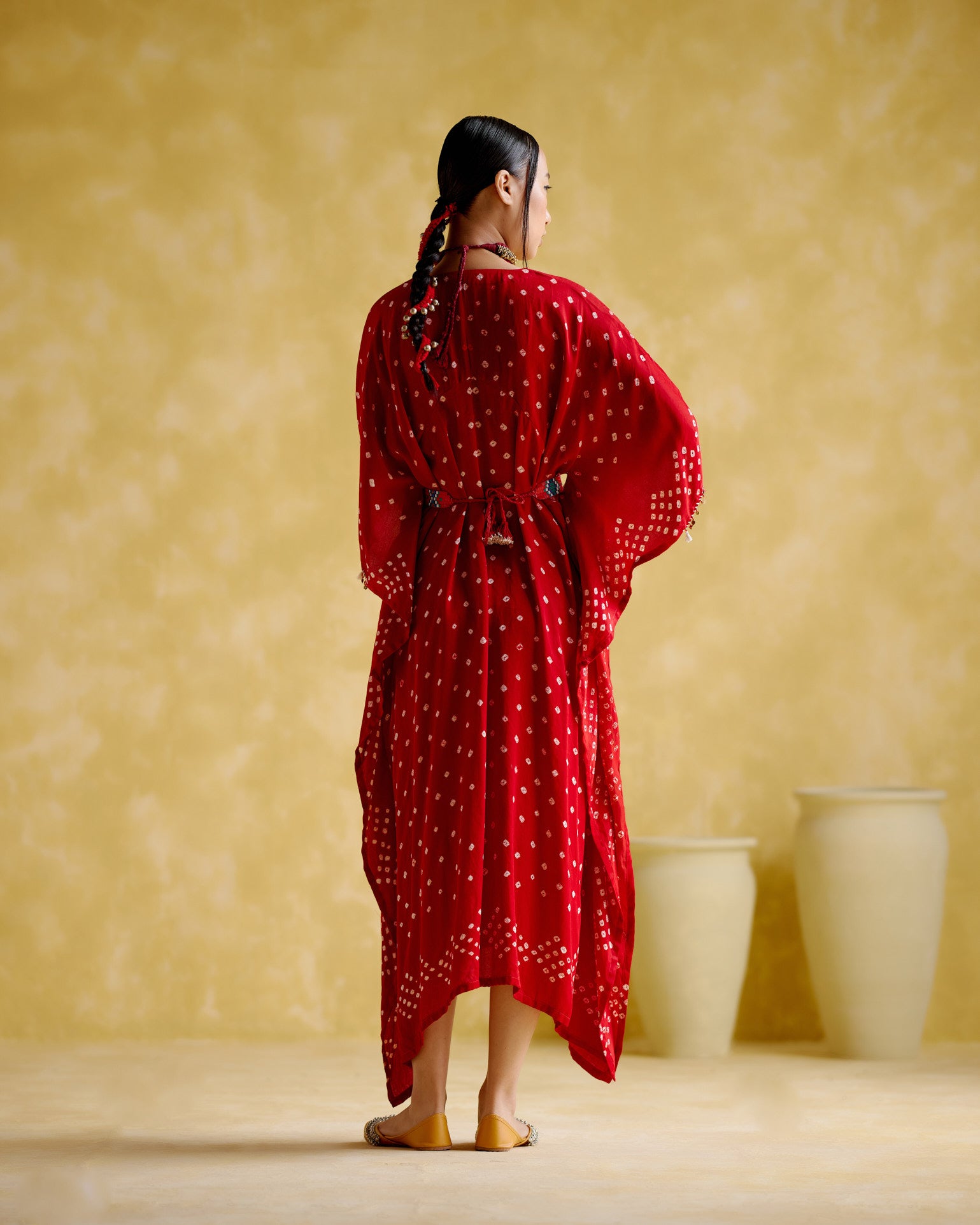 Annika - red bandhini - 5elements