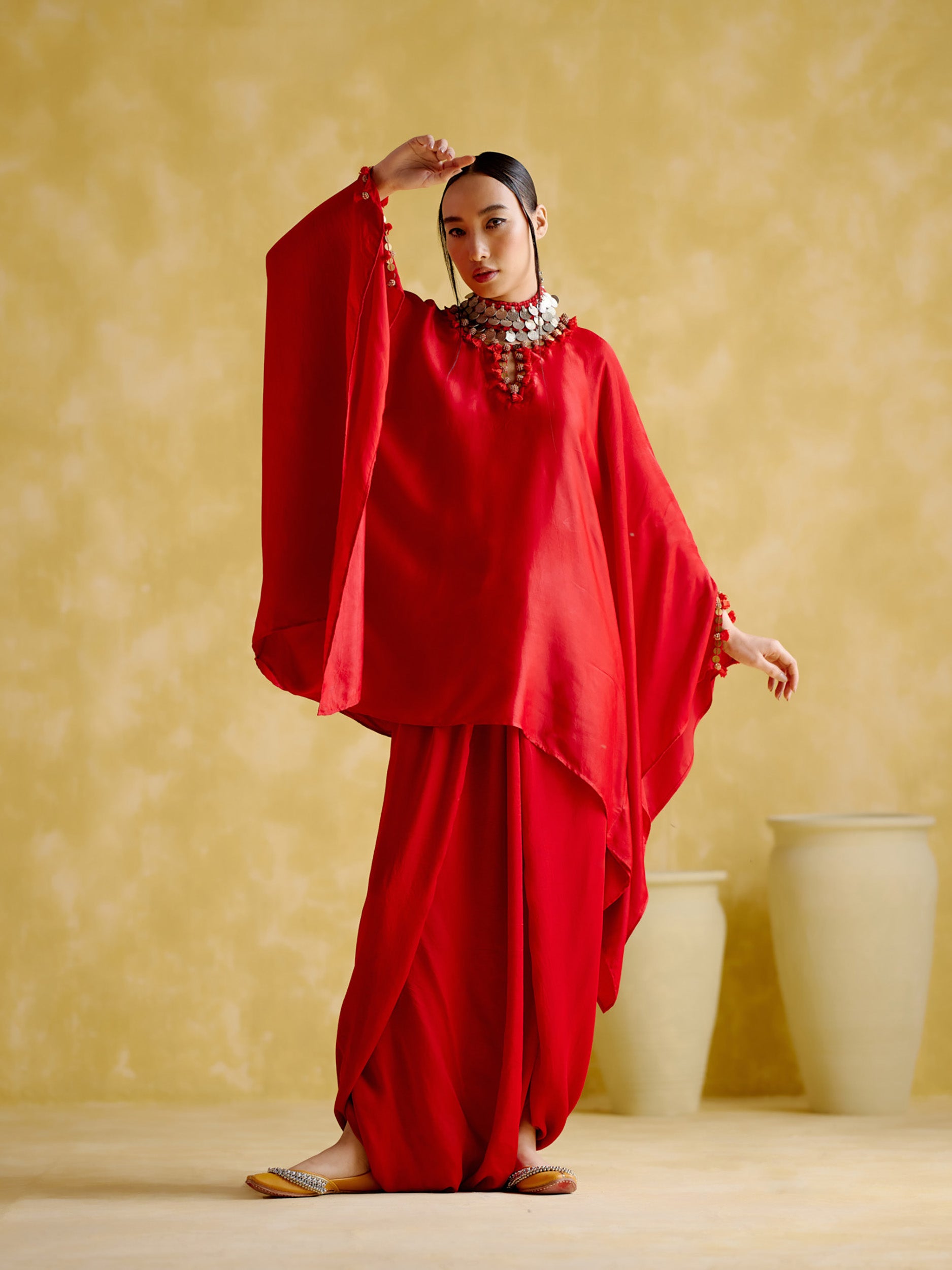 Arundhati Red (Kaftan Set)