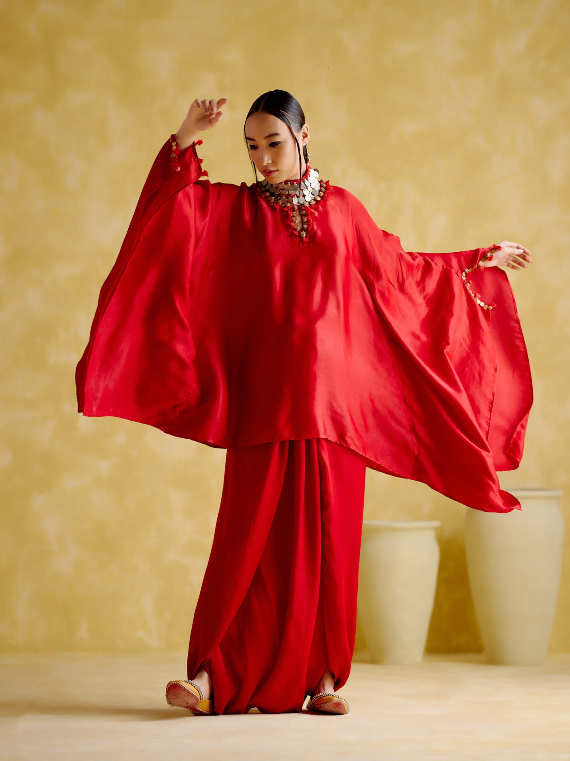 Arundhati Red (Kaftan Set)