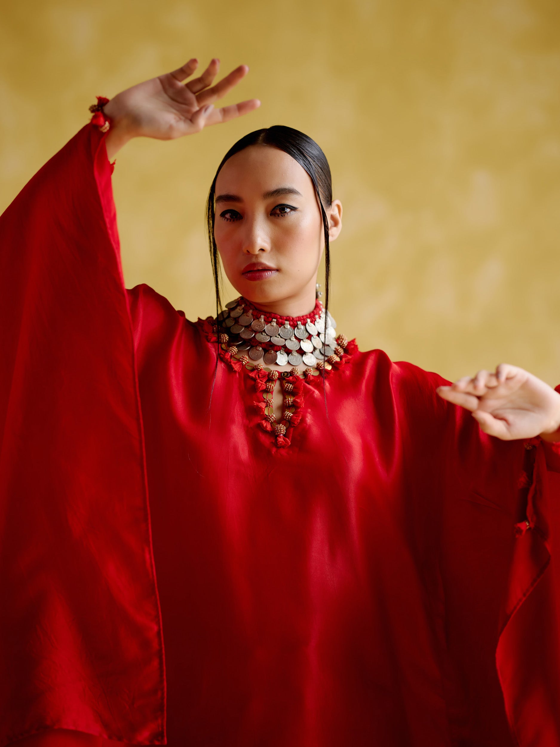 Arundhati Red (Kaftan Set)