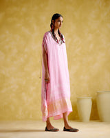 Anuradha -Kalamkari Pink Kaftan - 5elements
