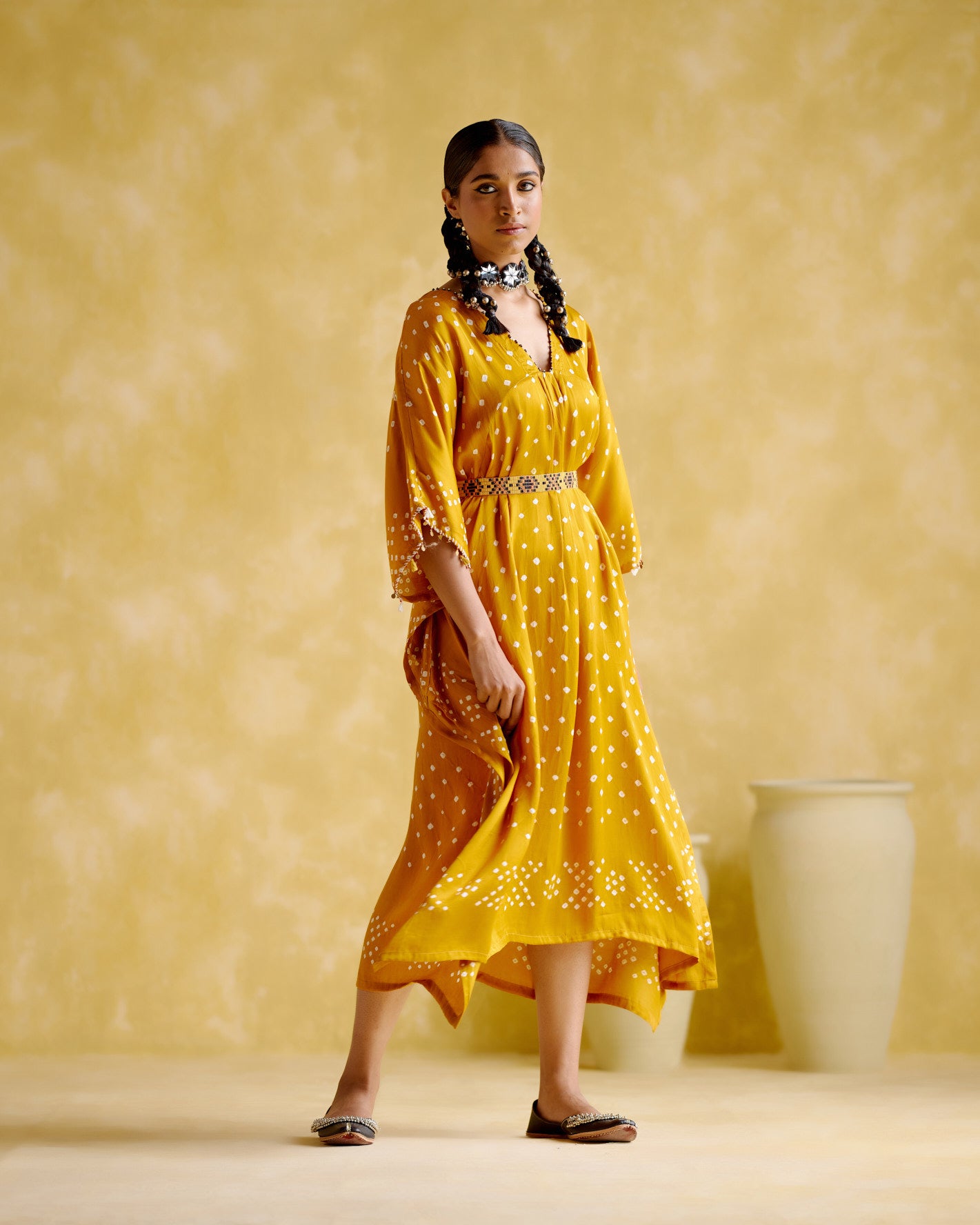 Annika - mustard bandhini - 5elements