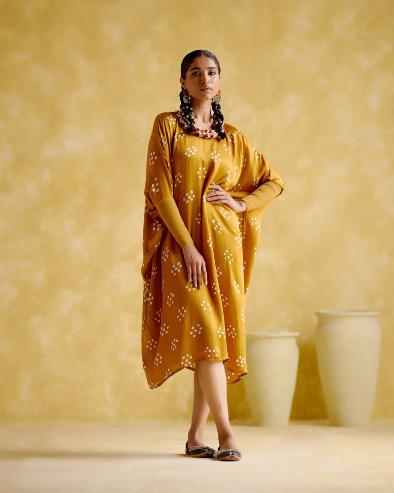 Annapoorna Yellow (Bandhini Kaftan)