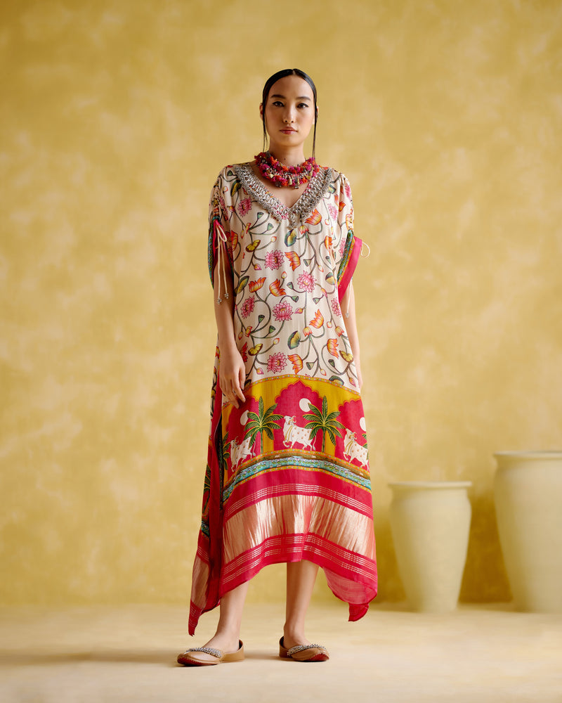 Linus Fushia Printed (Kaftan)