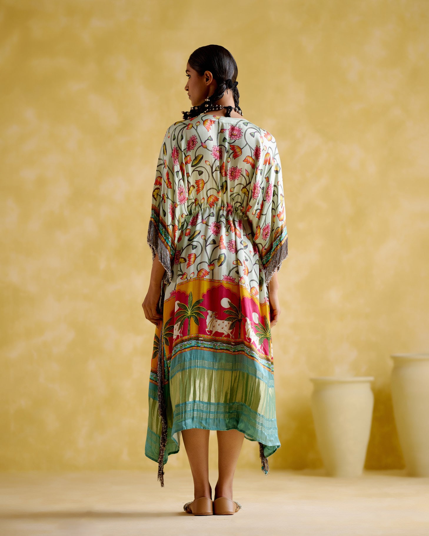 Angela-Pichwai print digital kaftan - 5elements