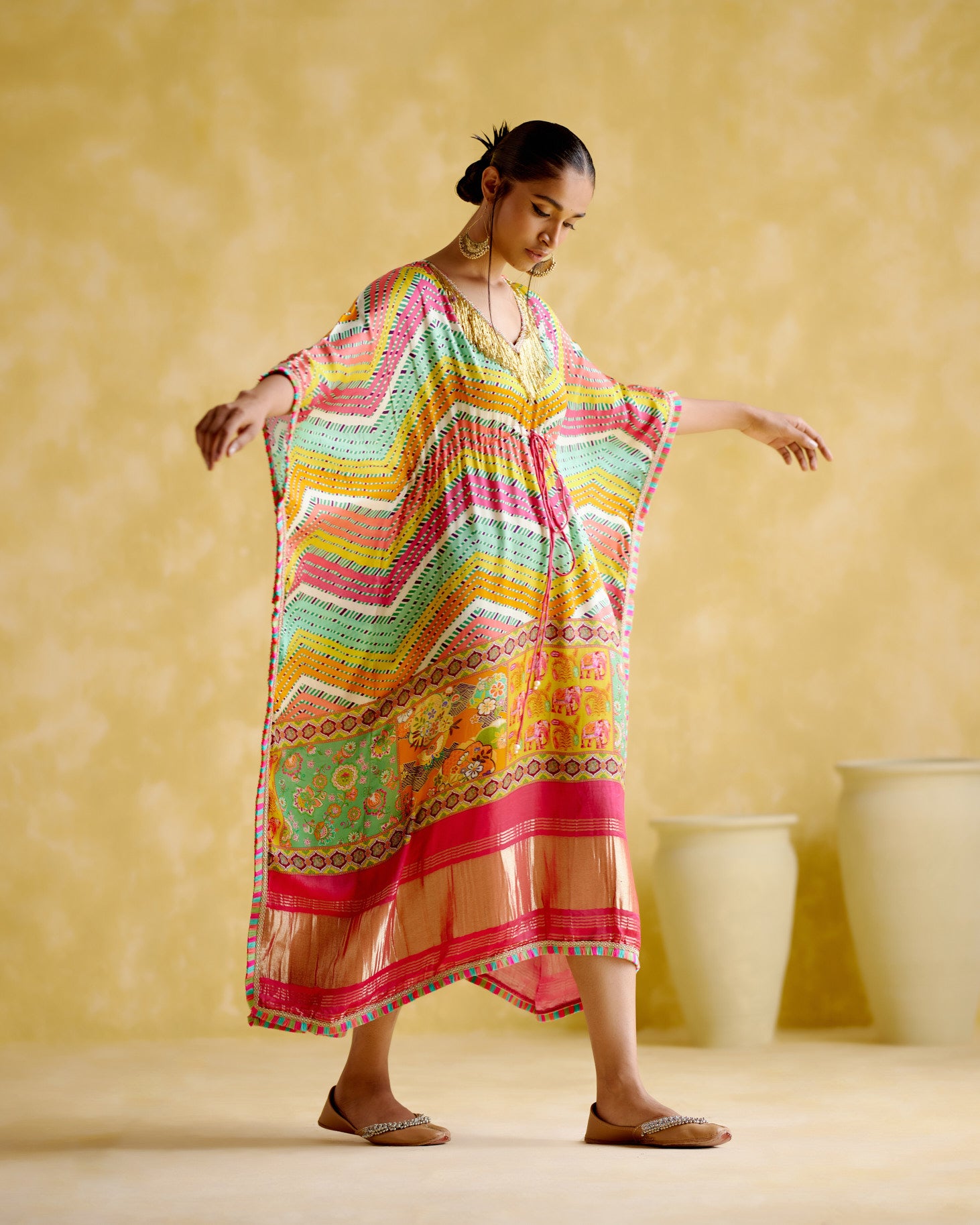 Ahilya -Multi Color Kaftan - 5elements