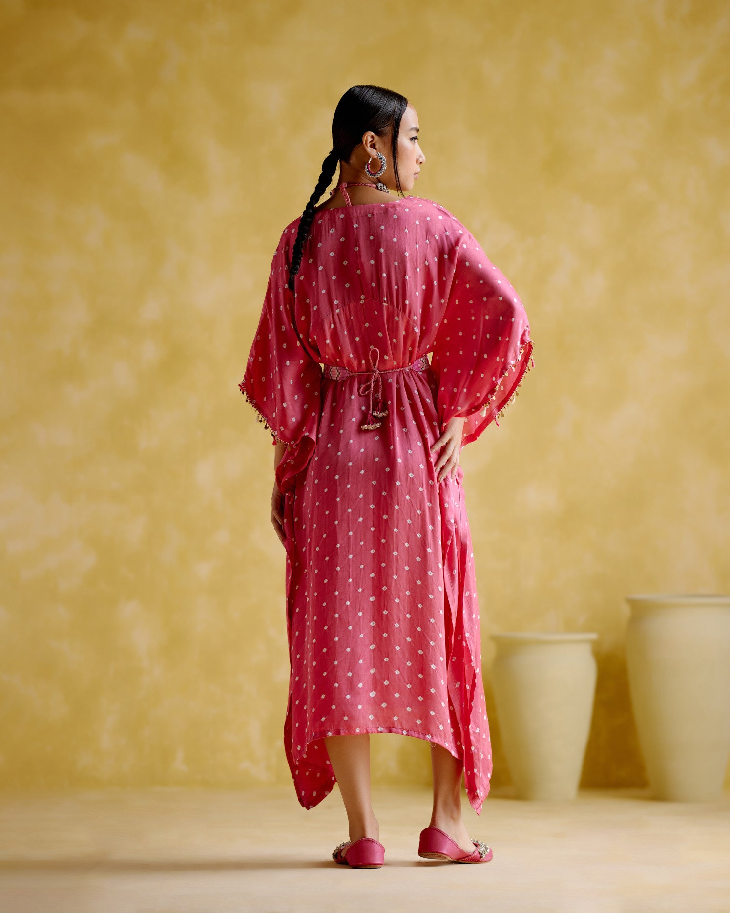 Annika - pink bandhini - 5elements