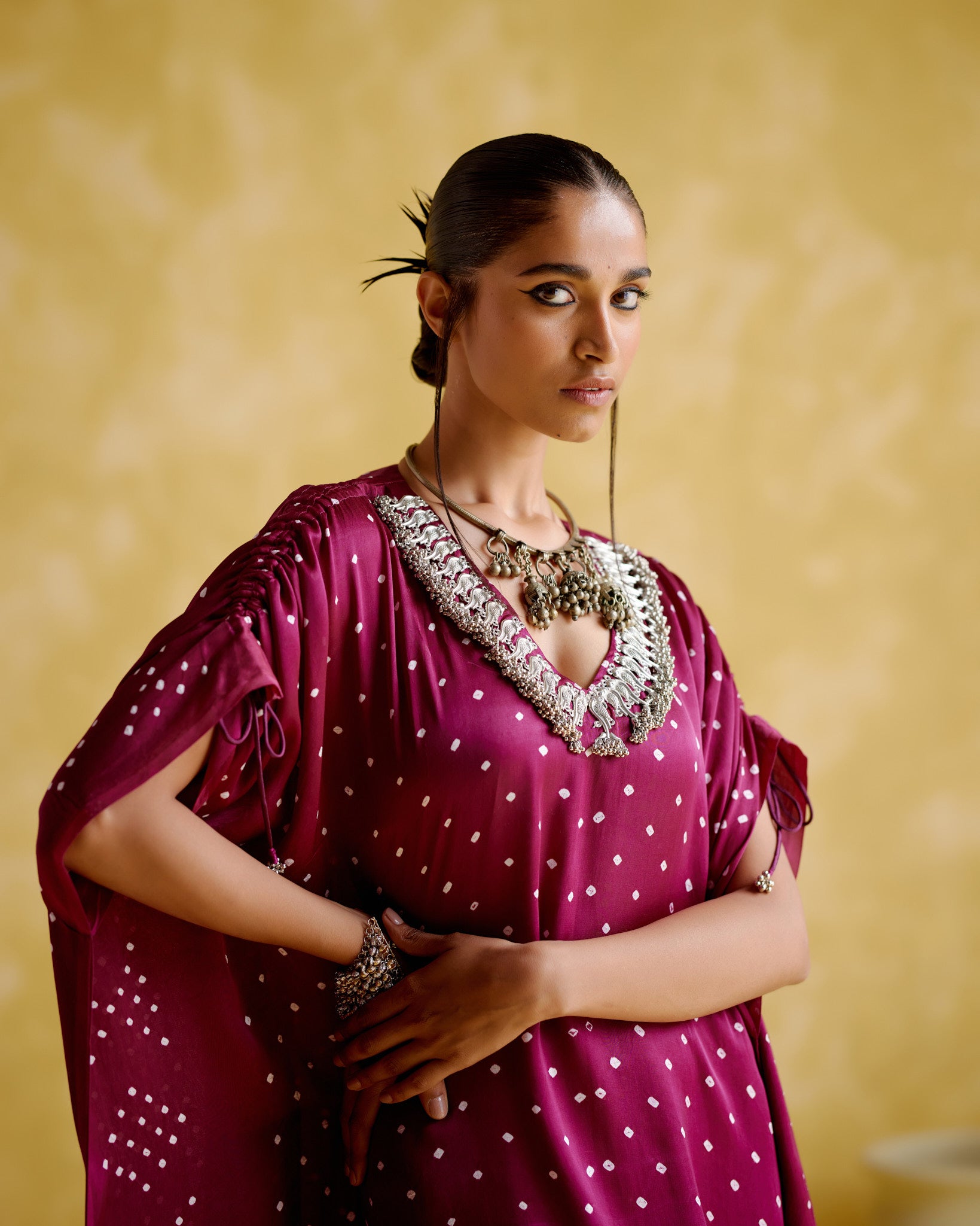 Dakshayani -Purple kaftan - 5elements