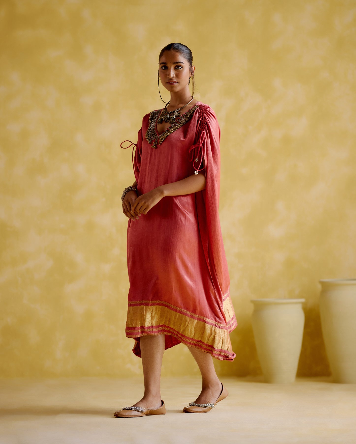 Amor- pink kaftan dress - 5elements