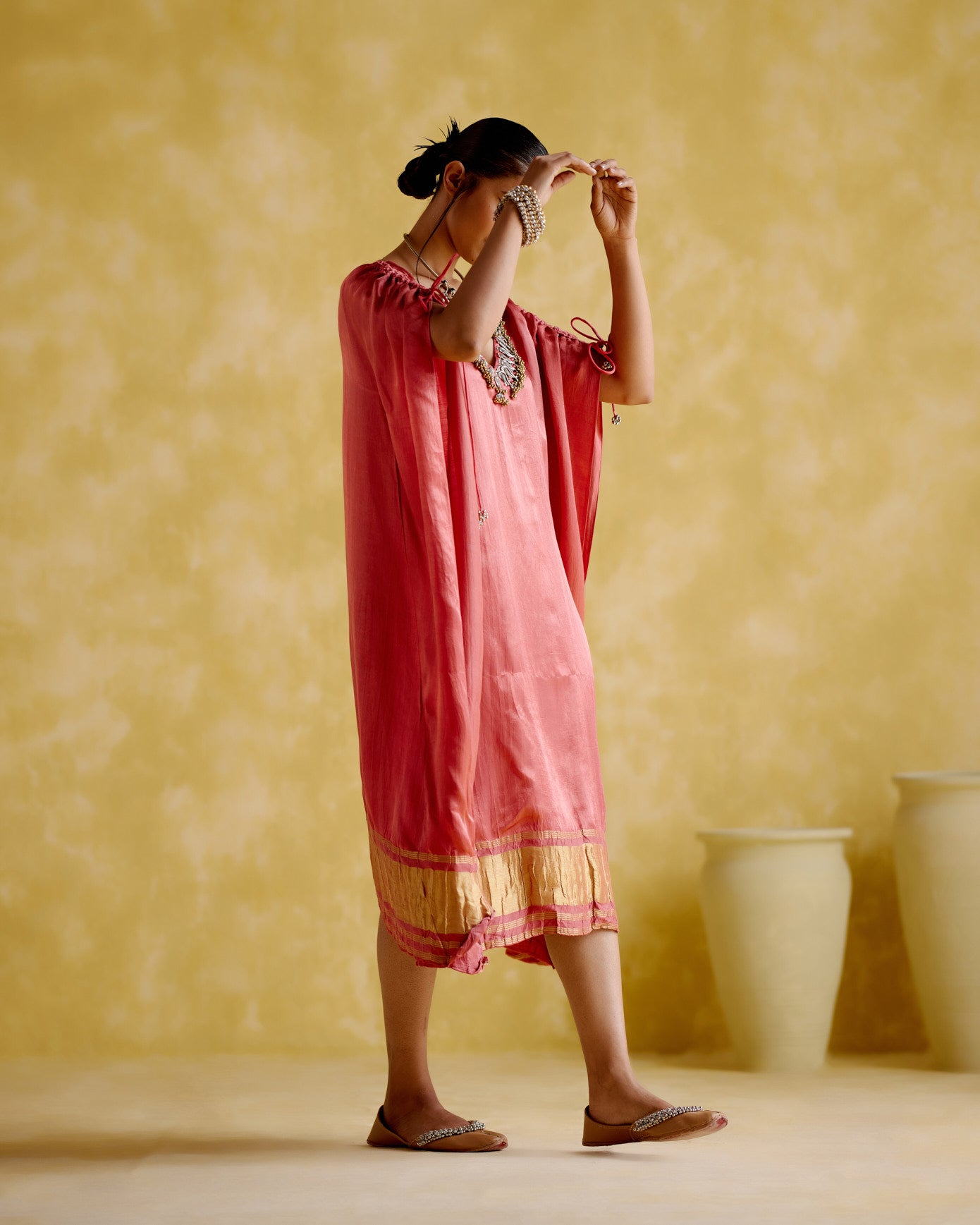 Amor- pink kaftan dress - 5elements