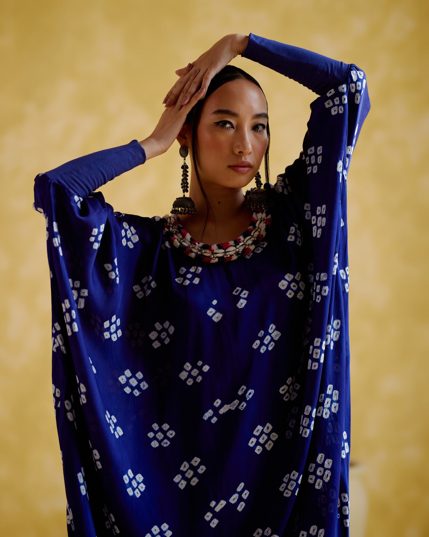 Annapoorna- blue bandhini Kaftan - 5elements
