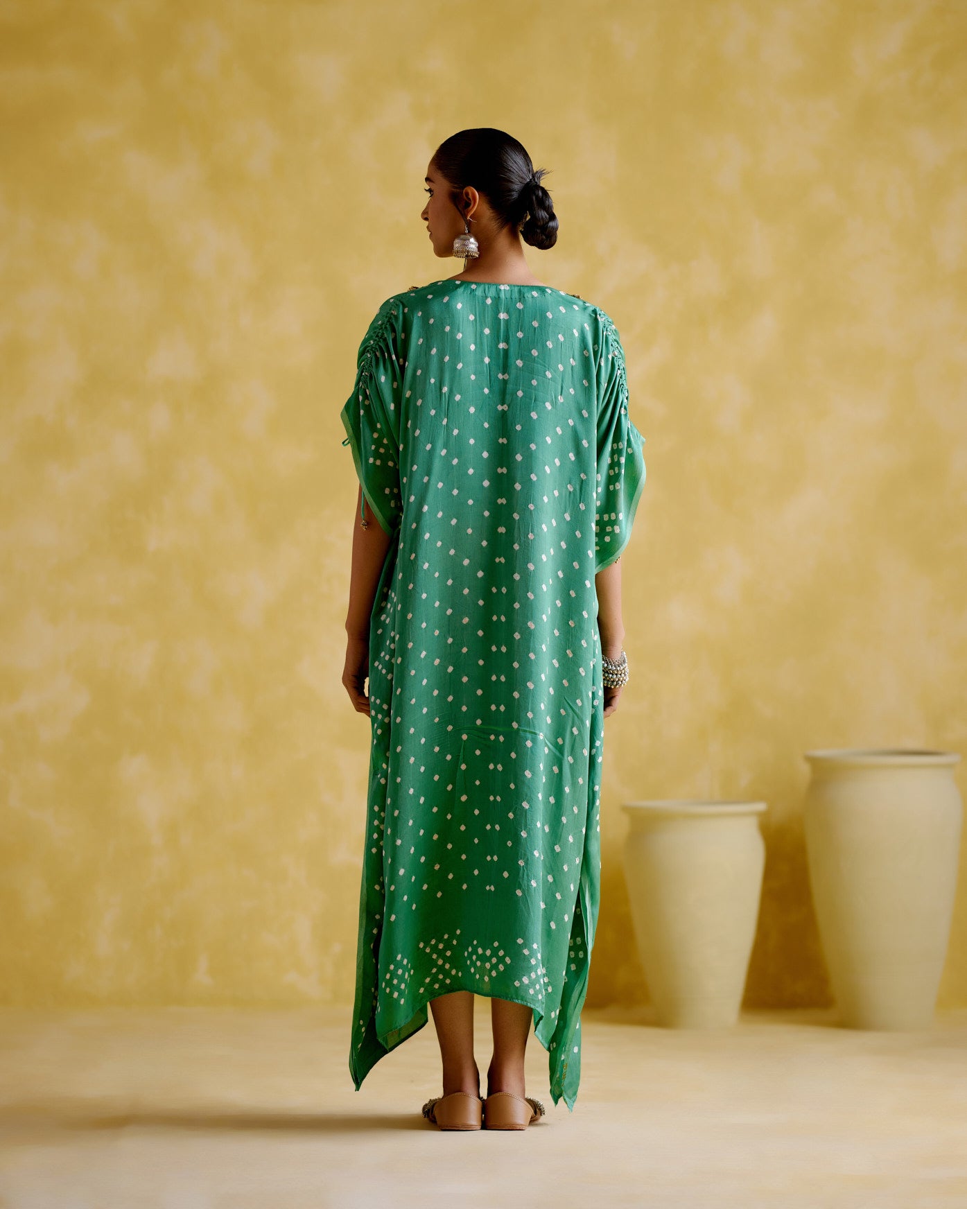 Dakshayani -sage green kaftan - 5elements