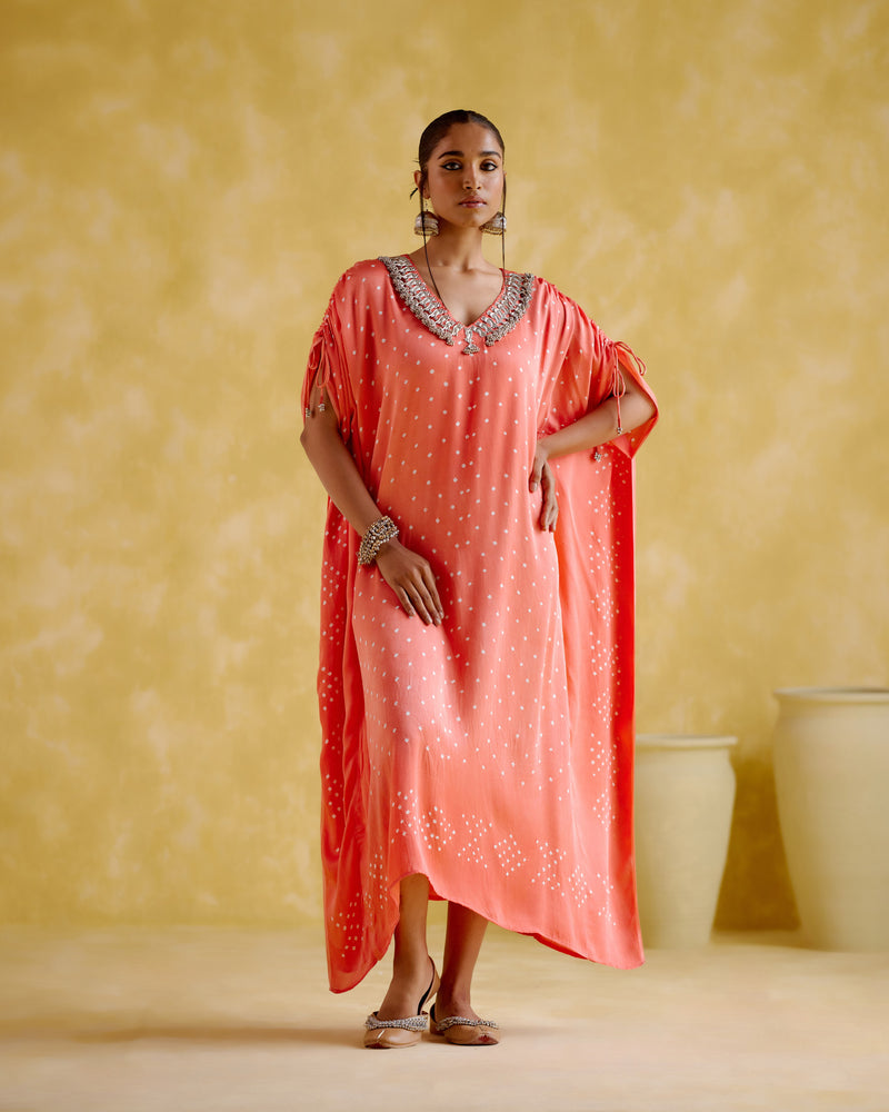 Dakshayani Peach Orange (Kaftan)