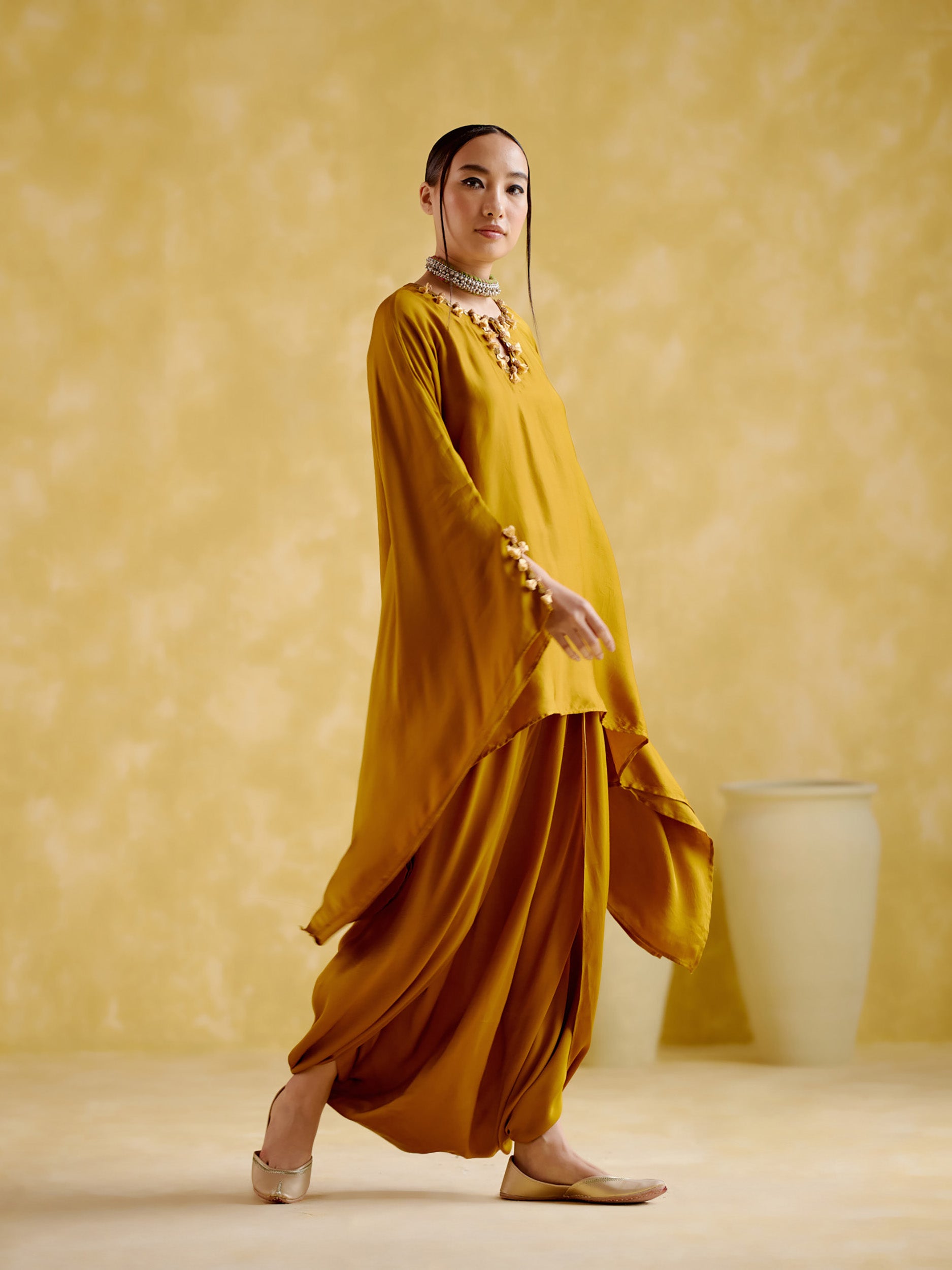 Arundhati Mustard (Kaftan Set)