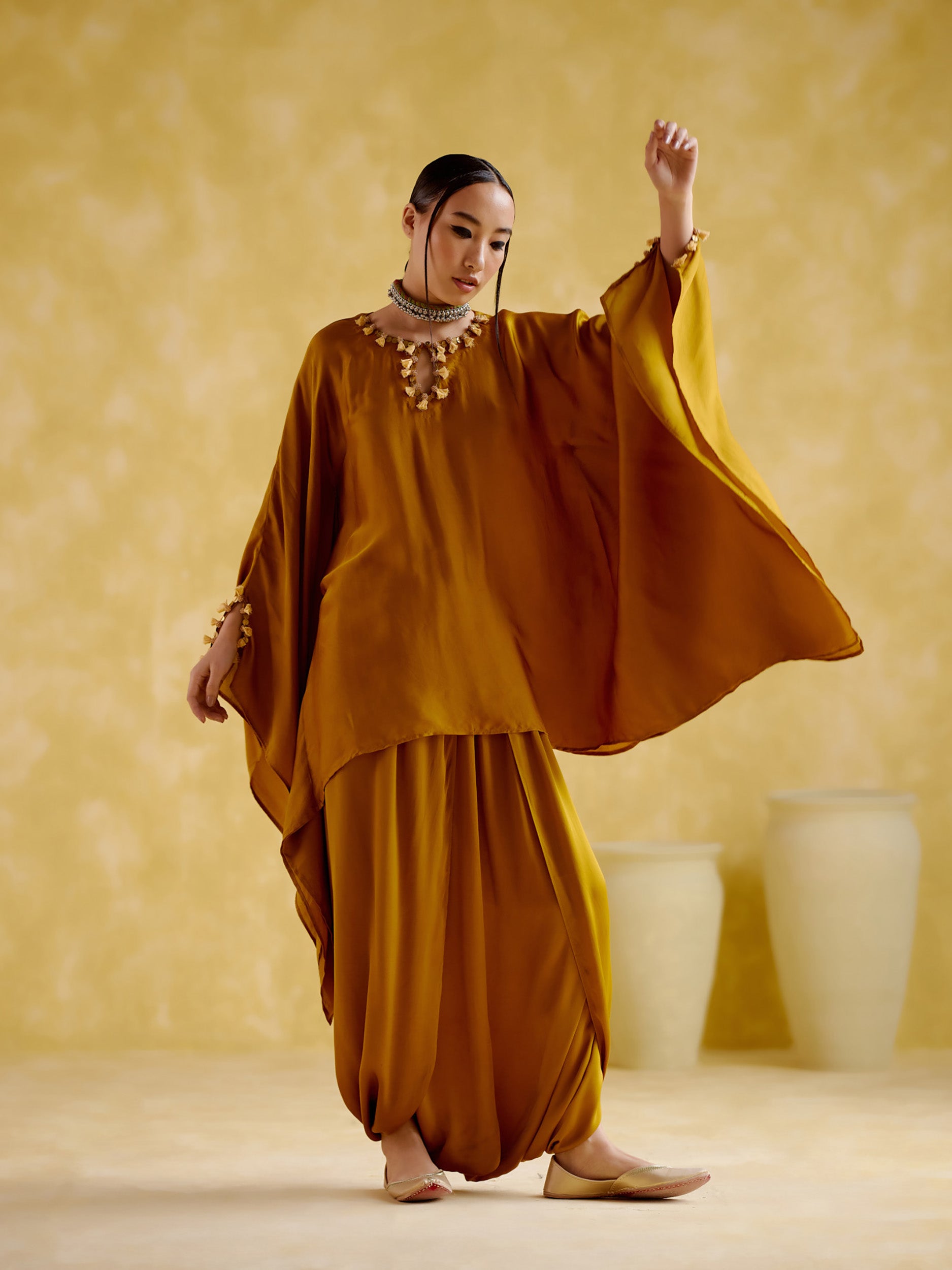 Arundhati Mustard (Kaftan Set)
