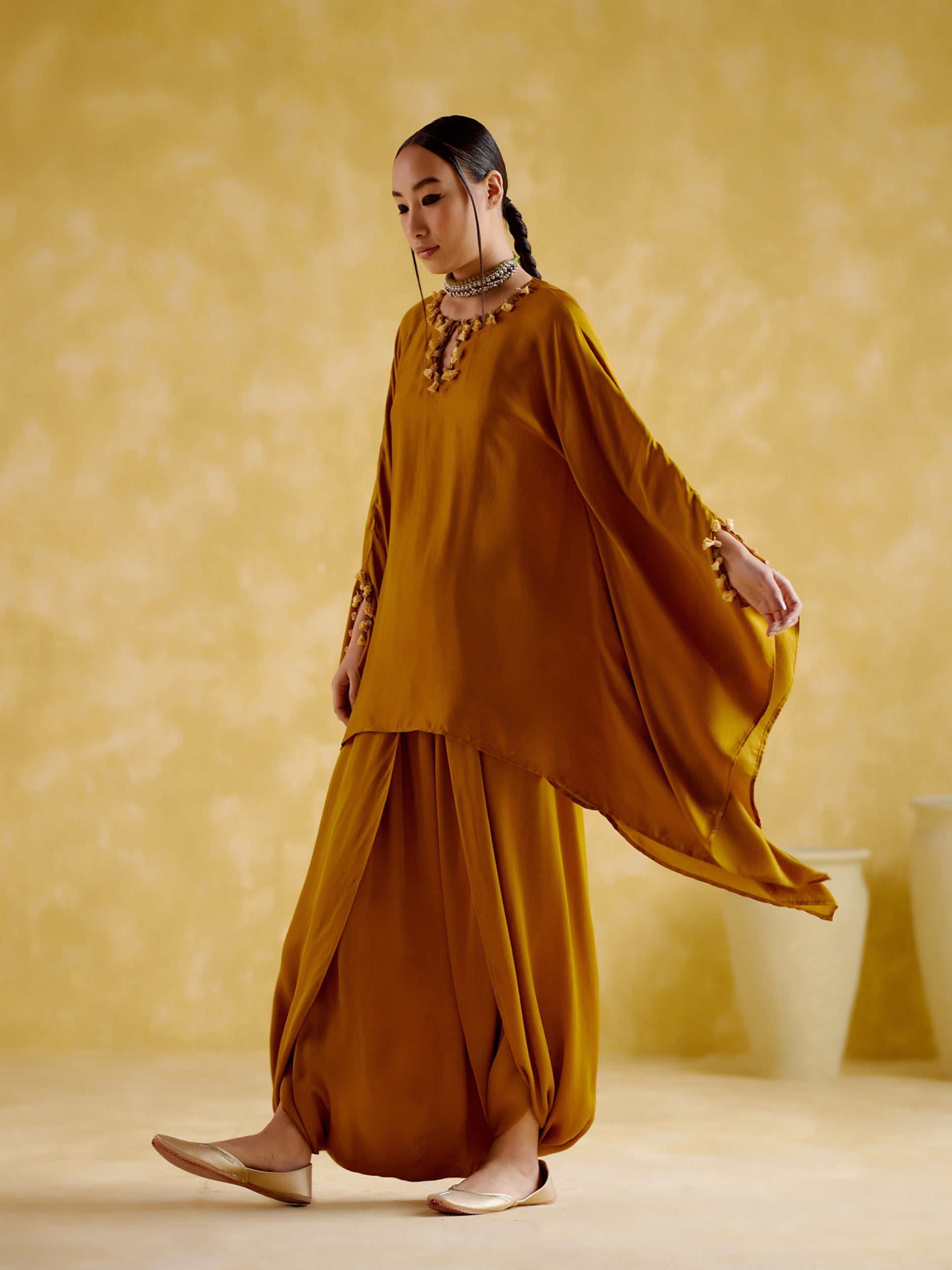 Arundhati Mustard (Kaftan Set)