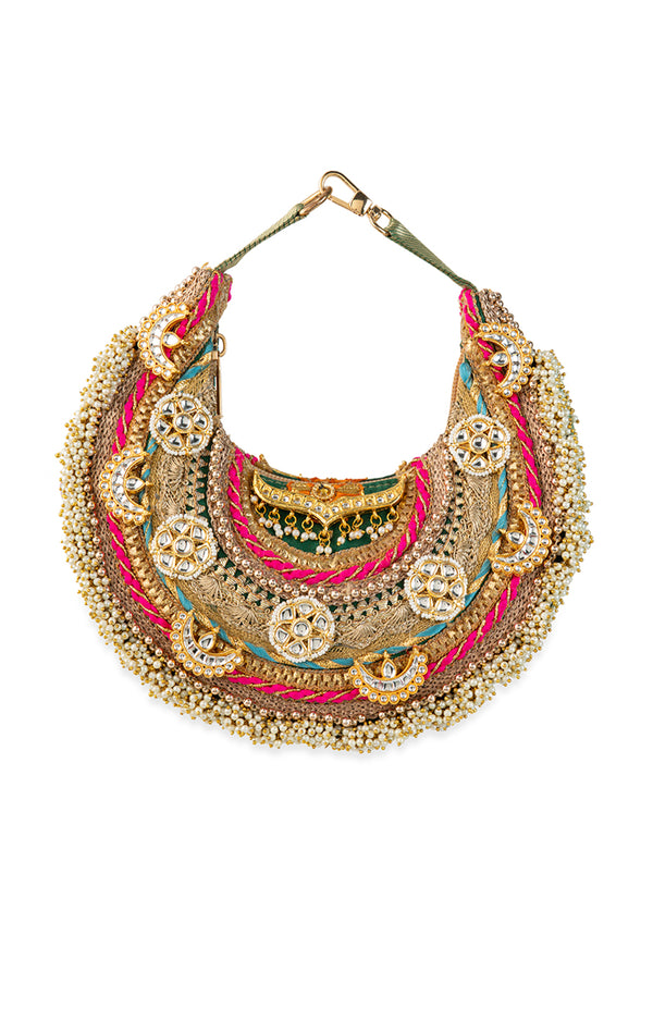 Pranika Gold Handbag