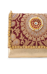 Vanika  Maroon Handbag