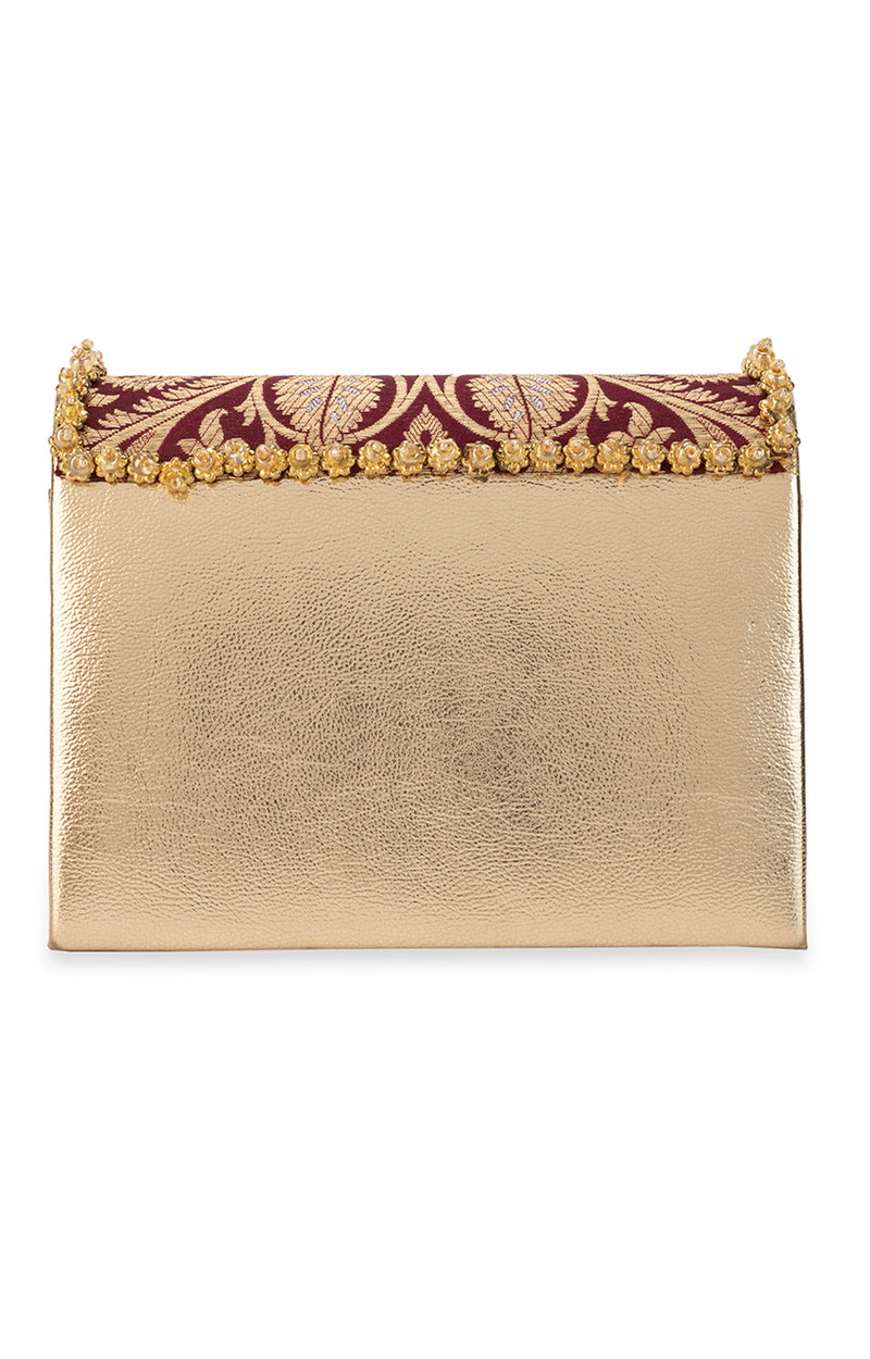 Vanika  Maroon Handbag