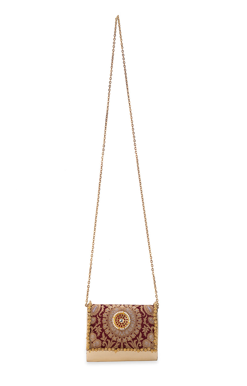 Vanika  Maroon Handbag