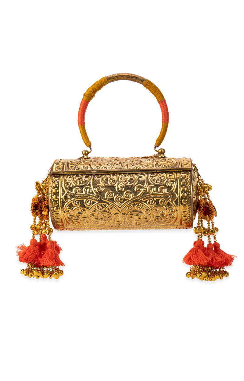 Tanvika Gold Handbag