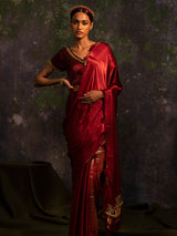 Karya - Maroon Saree