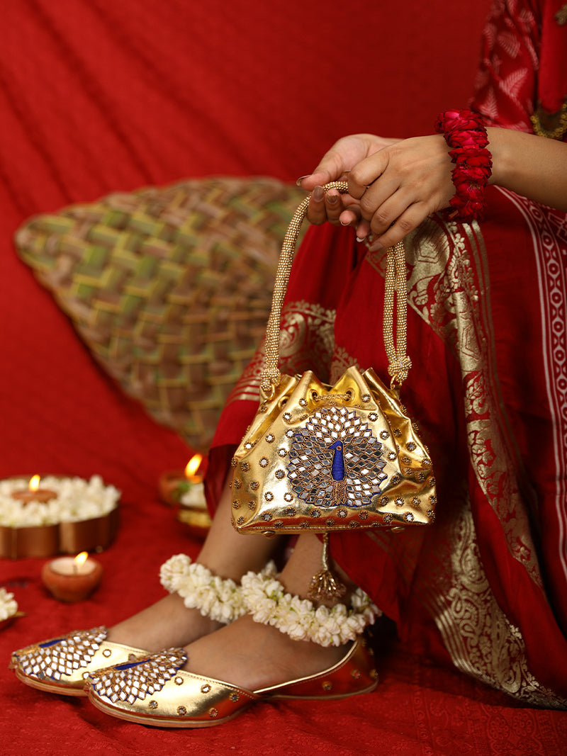 Gold Peacock (Potli)