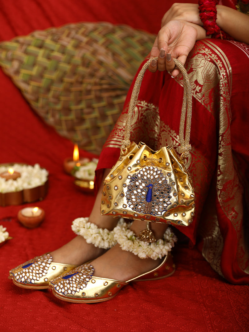 Gold Peacock (Potli)