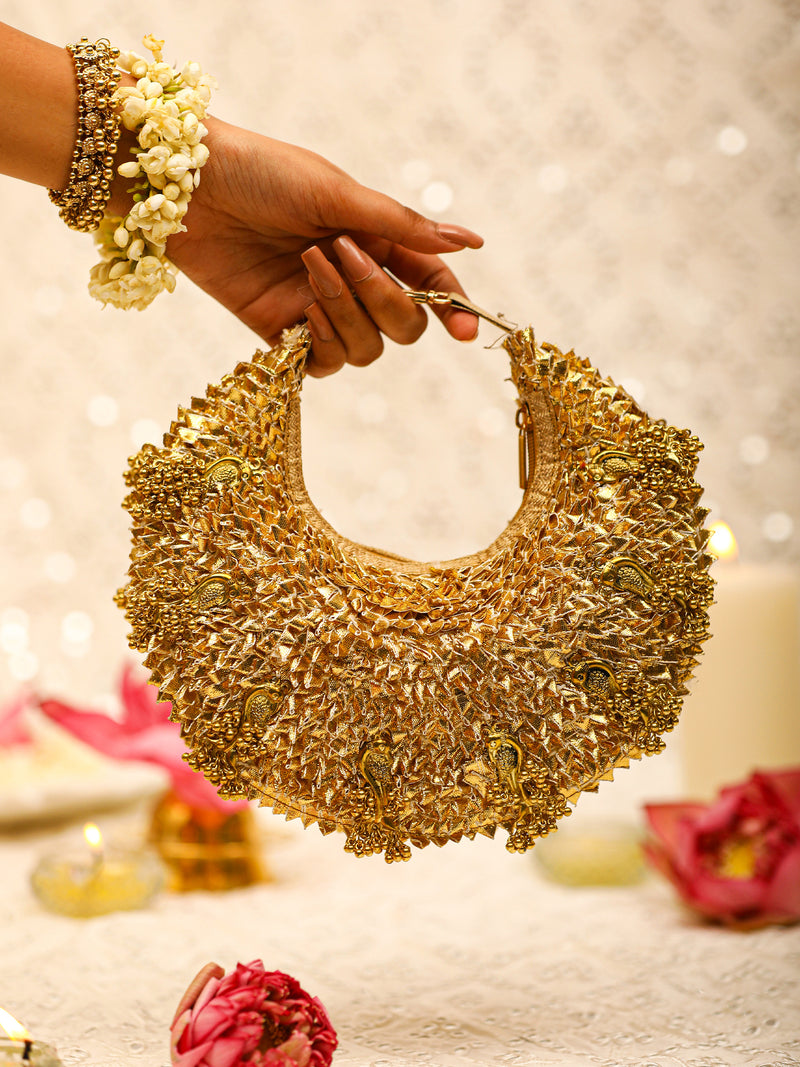 Ishani -Gold Handbag