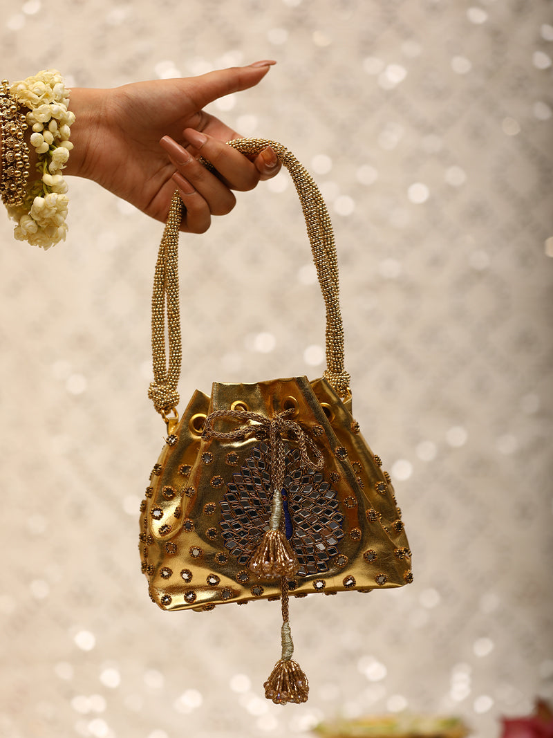 Gold Peacock (Potli)