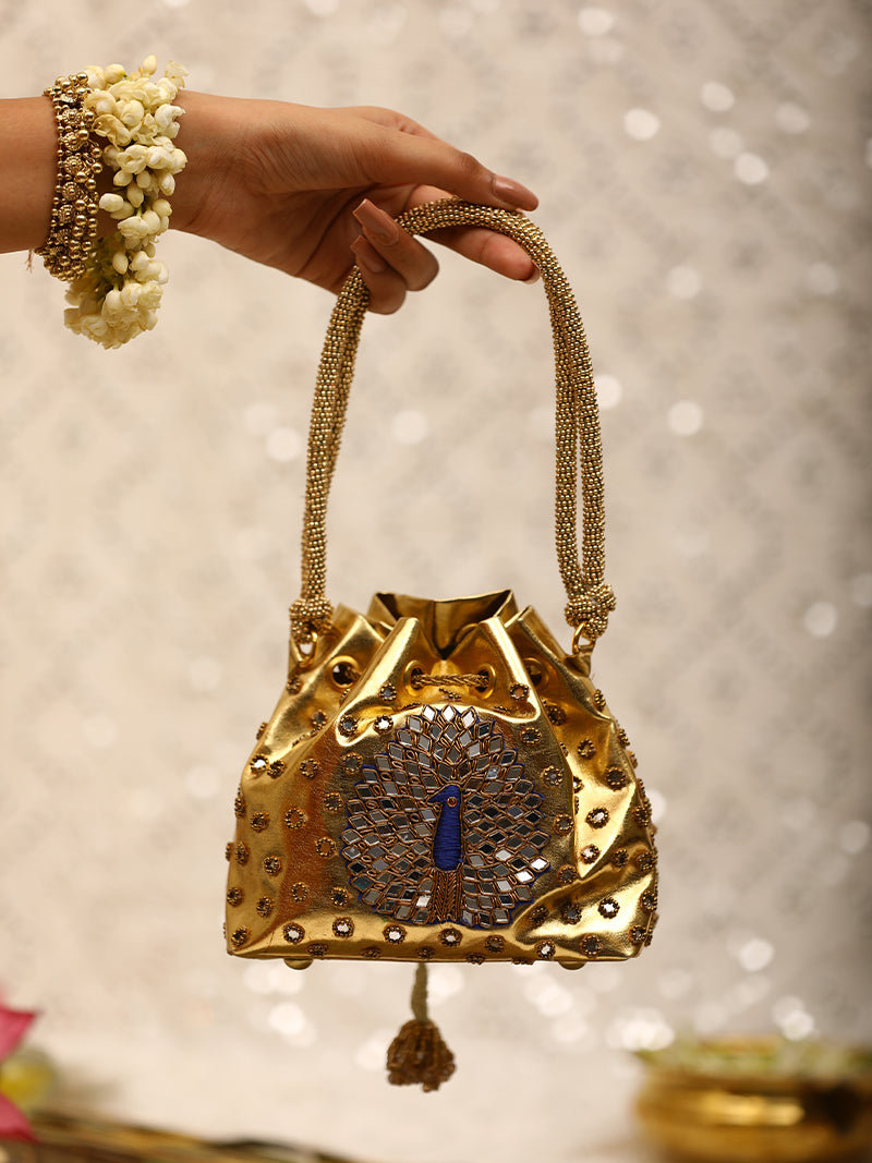 Gold Peacock (Potli)