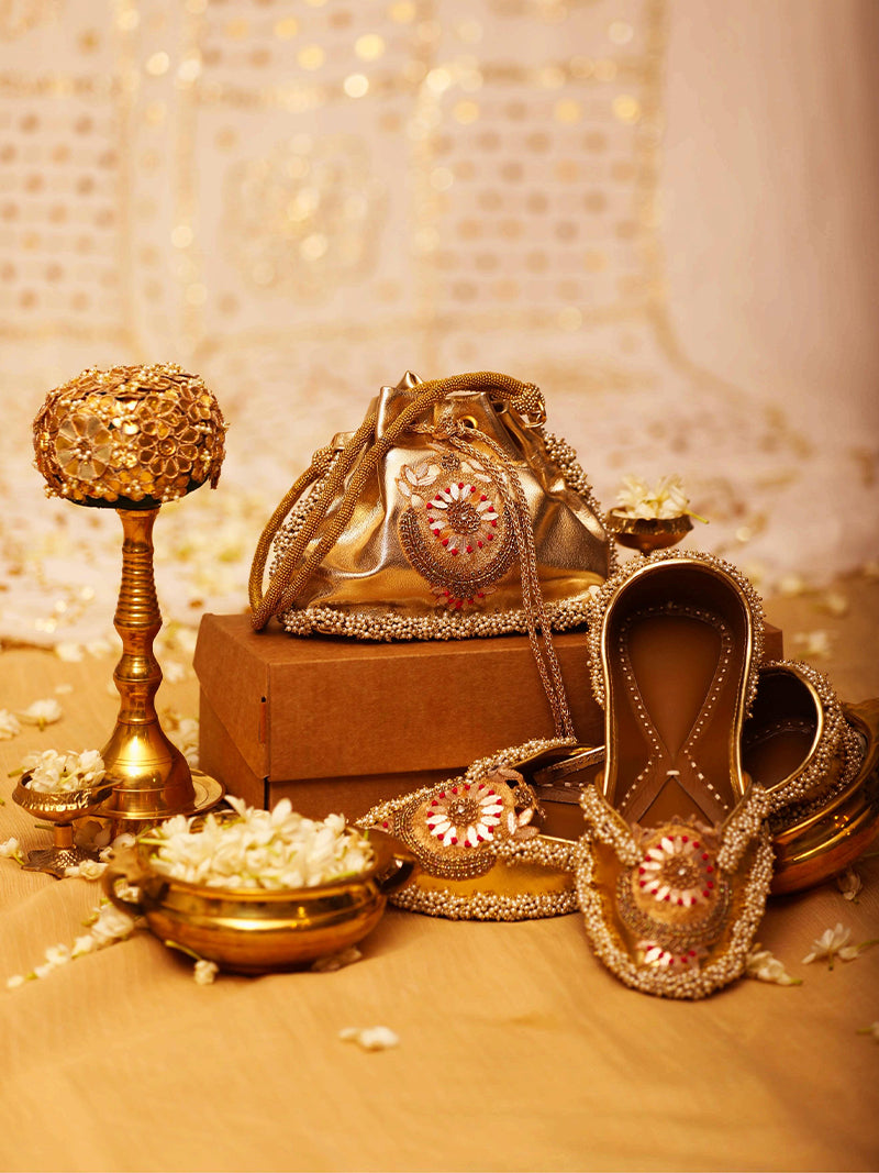 Crown Jutti and Potli (Combo)