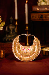 Shalimar Silver Clutches & Vamika White Potli