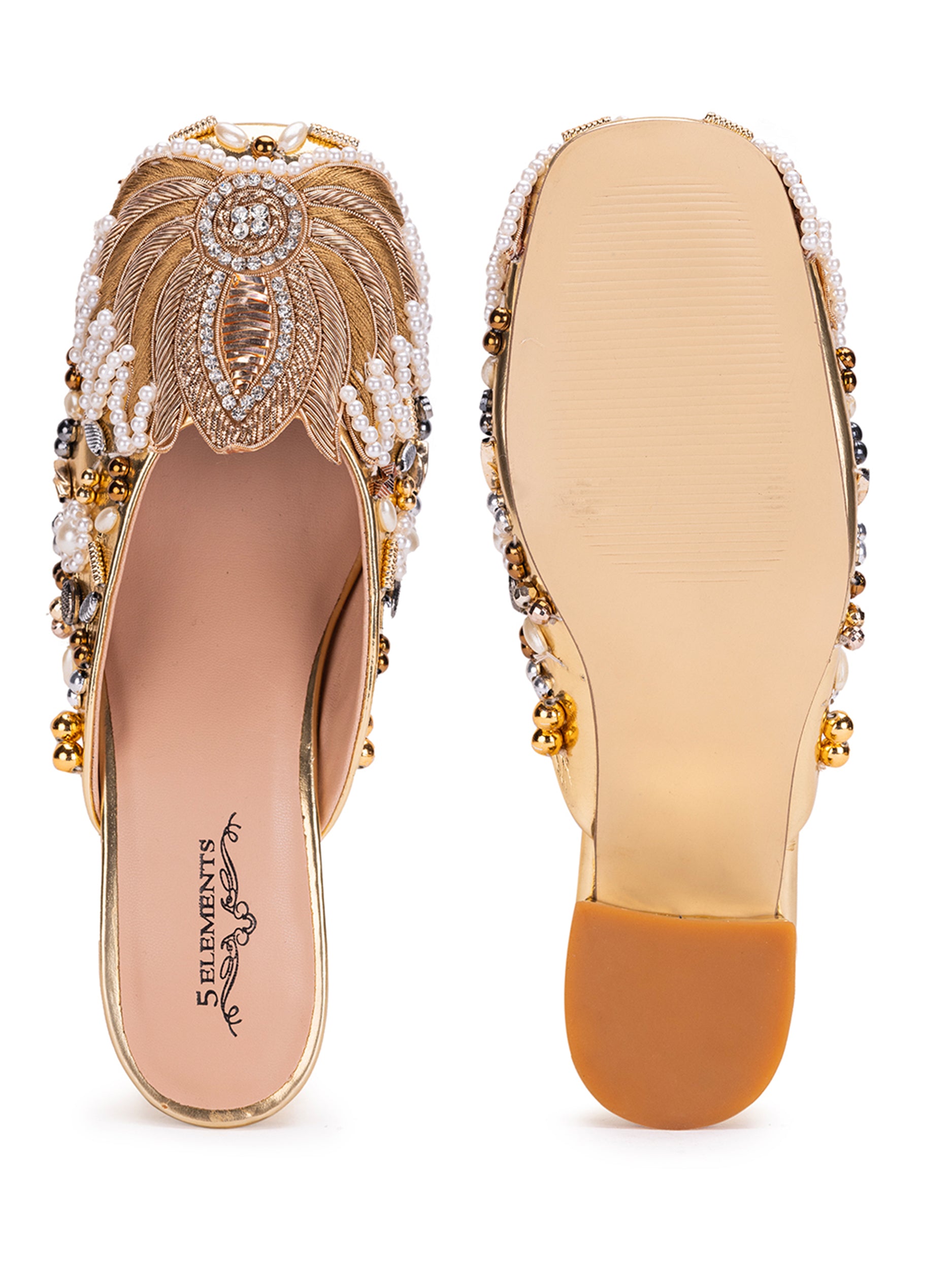 Gold Lotus (Mule Heel)