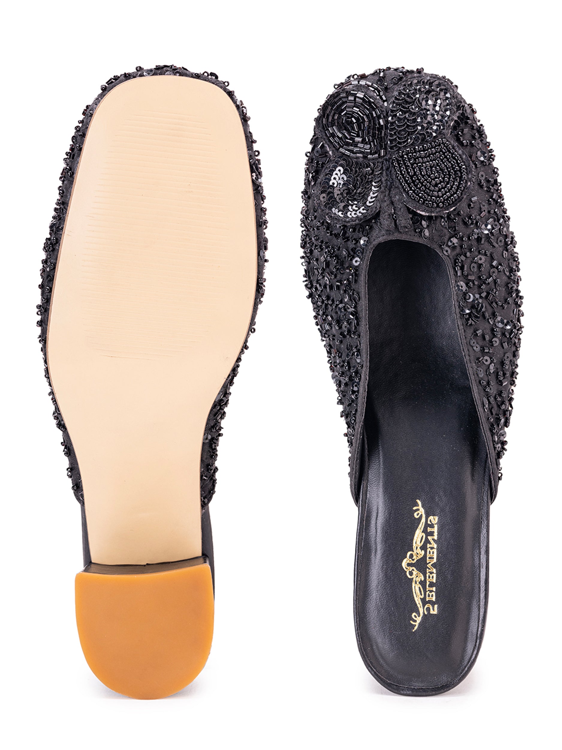 Indrani Black (Mule Heel)