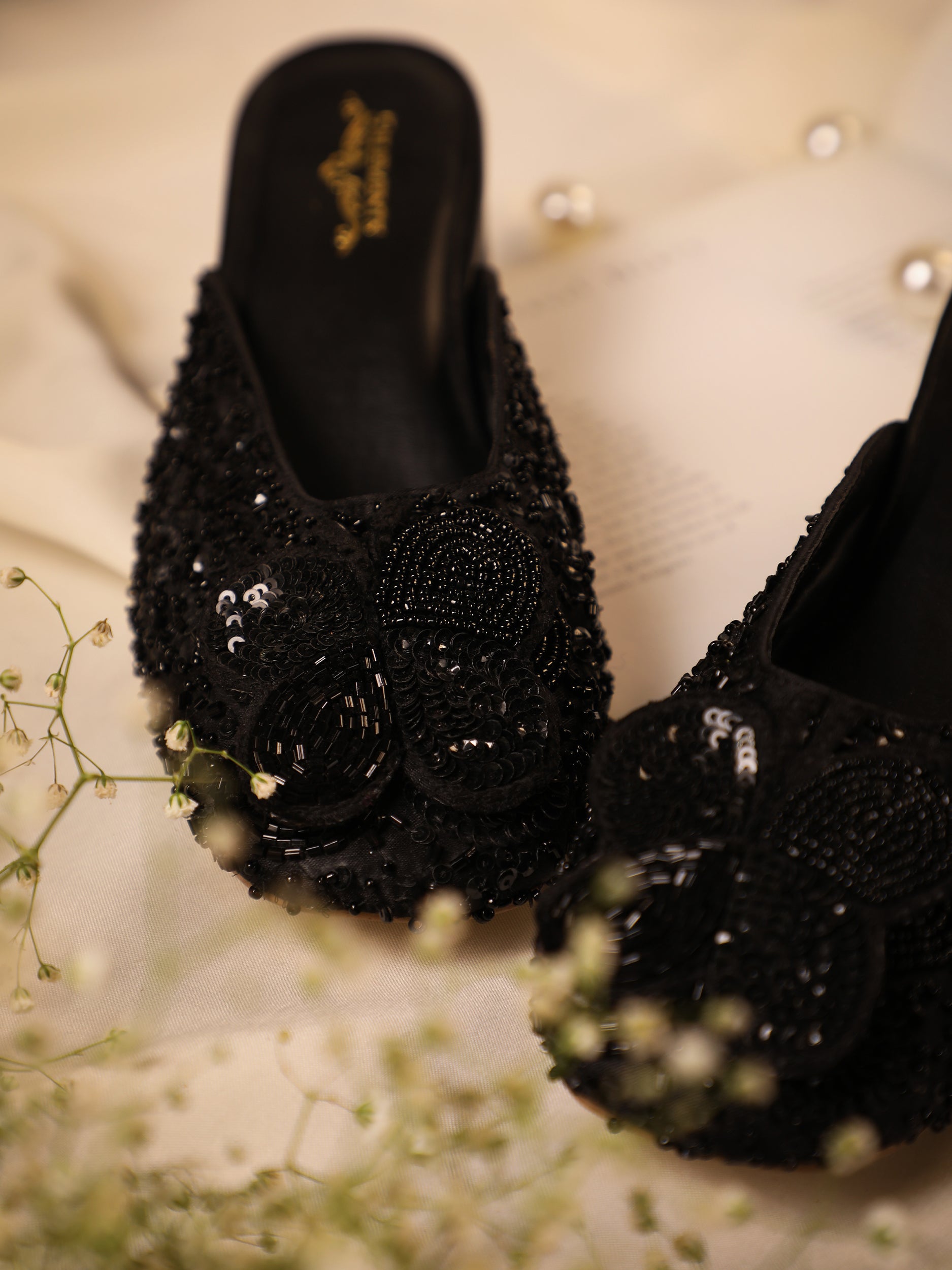 Indrani Black (Mule Heel)