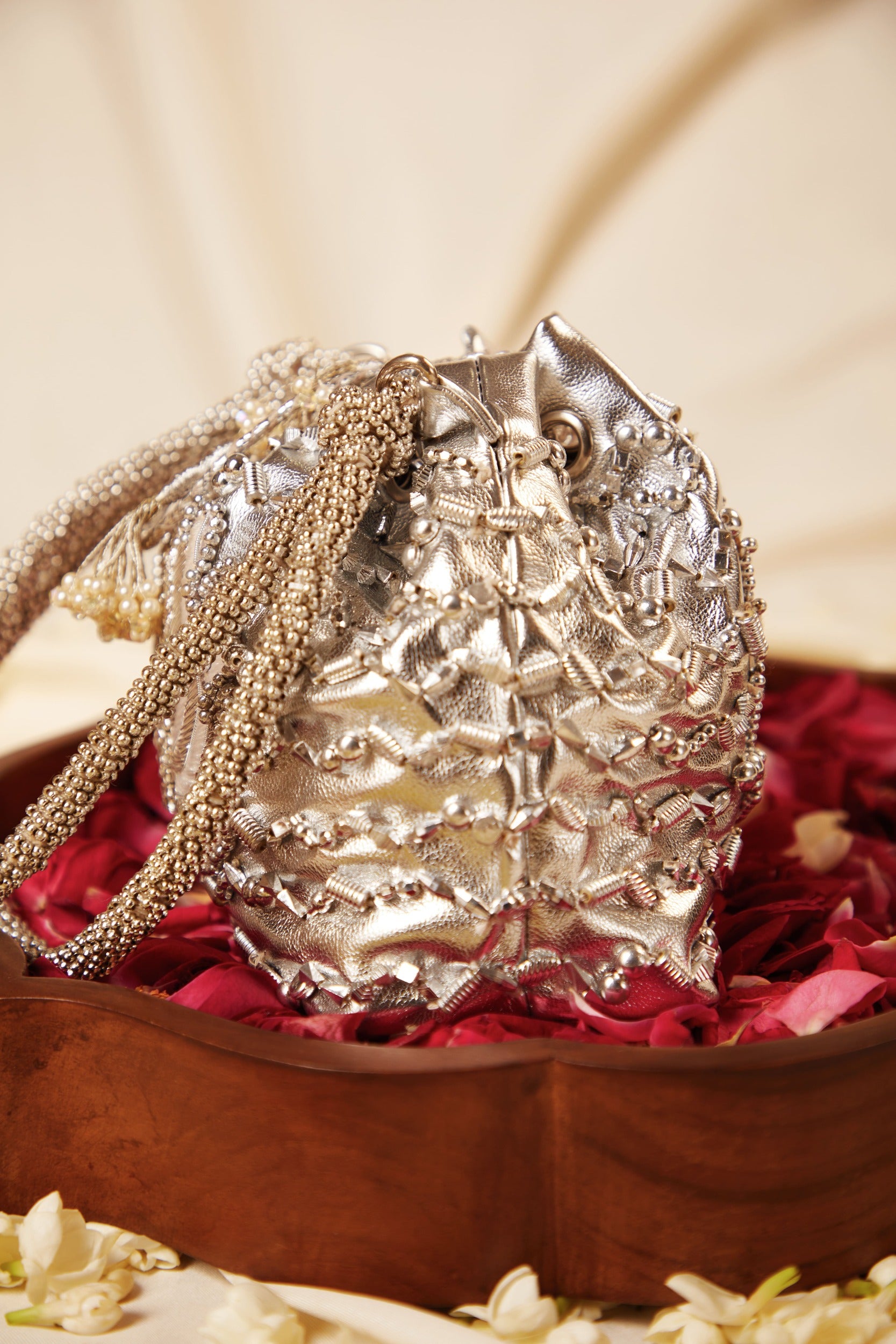 Silver Lotus (Potli)