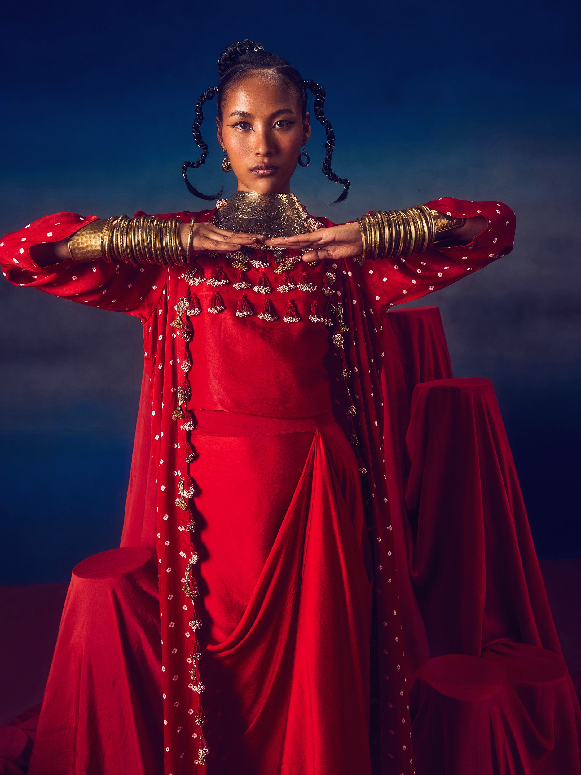 Malini Red (Bandhini)