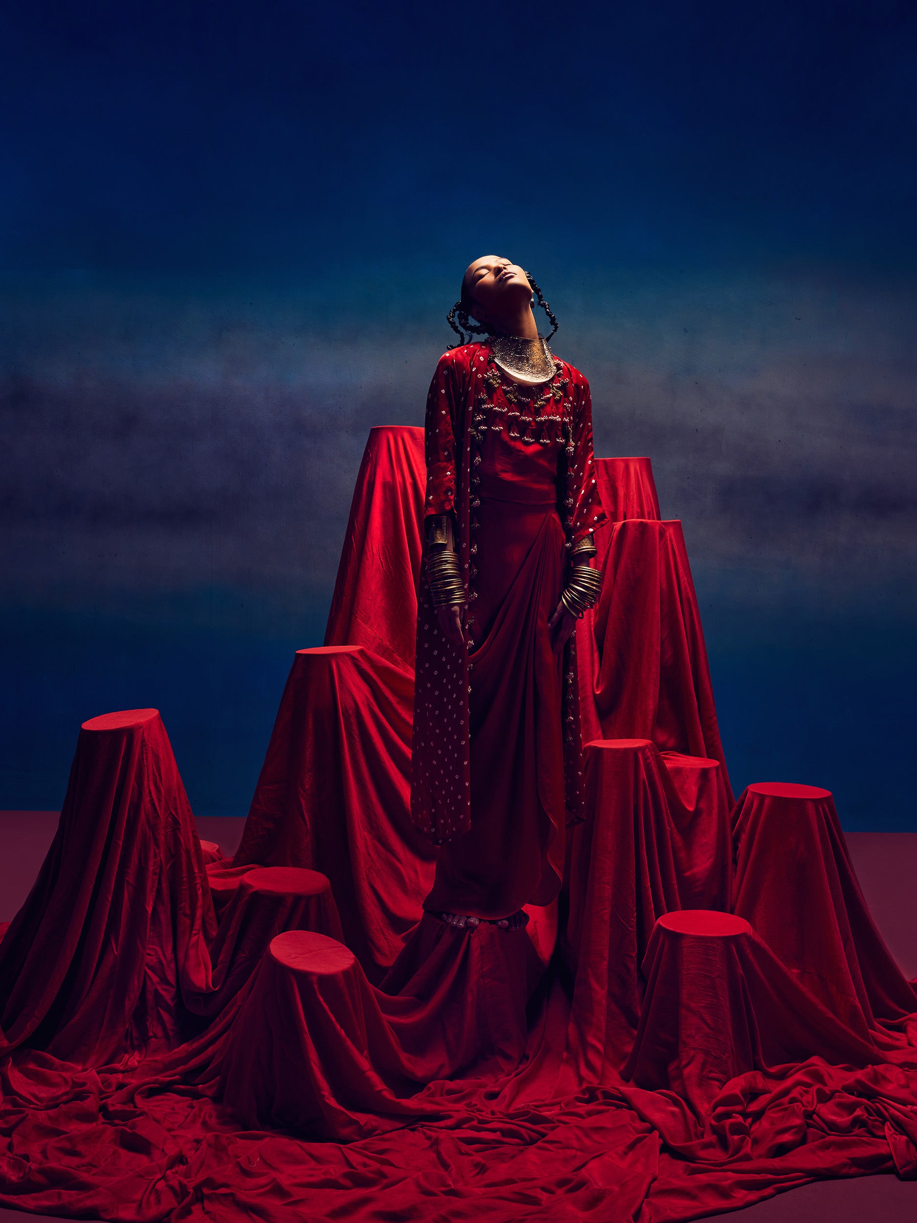 Malini Red (Bandhini)